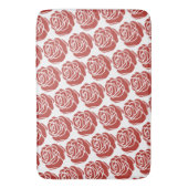 Gestandaardiseerde rode rozen flessenpatroon badmat (Voorkant Verticaal)