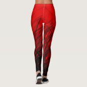 Gestapeld Crosshatch Red - Leggings (Achterkant)