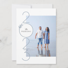 Gestapeld jaar nieuwe kaartportret feestdagenkaart