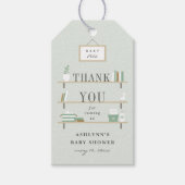 Gestapeld Shelves baby shower bedankt voor de guns Cadeaulabel (Voorkant)
