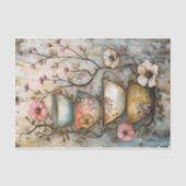 GESTAPELD THEE CUPS DECOUPAGE TISSUEPAPIER (Voorkant)