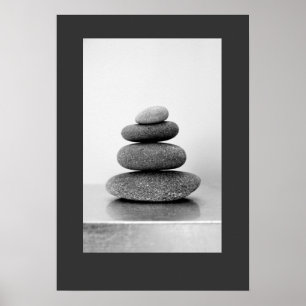 Gestapeld Zen Stones-Poster Poster