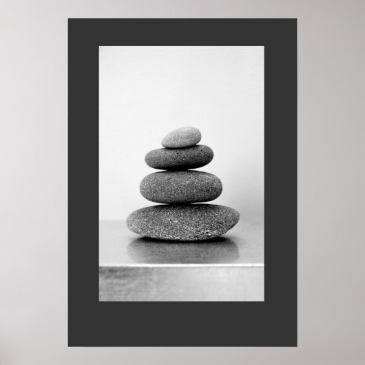 Gestapeld Zen Stones-Poster Poster (Voorkant)
