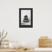 Gestapeld Zen Stones-Poster Poster (Keuken)