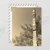 gestapelde archiefkasten in de post van burlington briefkaart (Voorkant / Achterkant)