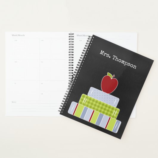 Gestapelde Books Teachers Custom Planner (Display)