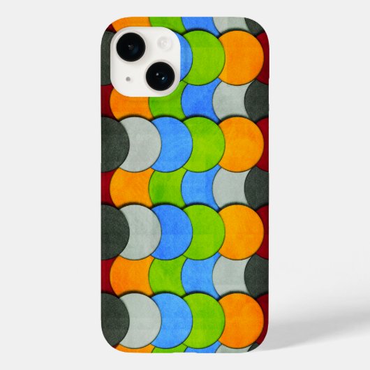 Gestapelde cirkels getextureerd door Shirley Taylo Case-Mate iPhone Case (Achterkant)
