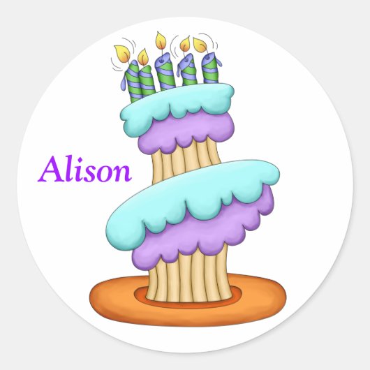 Gestapelde Cupcake Stickers (Voorkant)