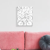 Gestapelde fietsen canvas afdruk (Insitu (Woonkamer))