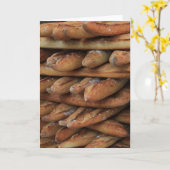 Gestapelde Franse baguettes Kaart (Gele Bloem)