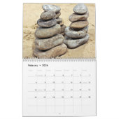 Gestapelde gebalanceerde Rocks Calendar Kalender (Feb 2026)