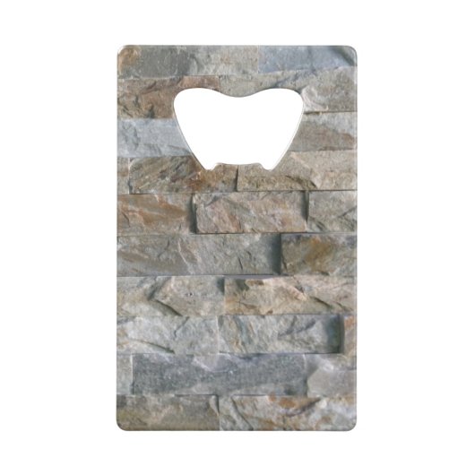 Gestapelde gesteente slabels kredietkaart flessenopener (Achterkant)