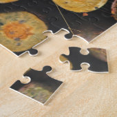 Gestapelde houten boomstammen legpuzzel (Zijkant)