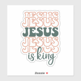 Gestapelde Jezus is Koning Sticker