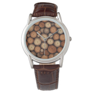 Gestapelde logboeken volgen horloge