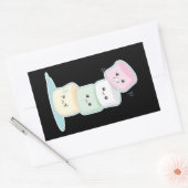Gestapelde Marshmallows Rechthoekige Sticker (Envelop)