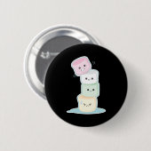 Gestapelde Marshmallows Ronde Button 5,7 Cm (Voorkant /achterkant)