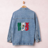 Gestapelde Mexicaanse vlag Word Art Denim Jacket (Hangar)