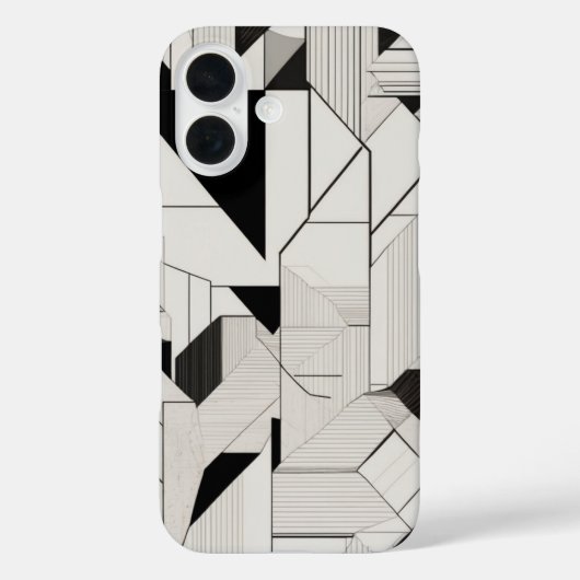 Gestapelde parallellogrammen lijnkunst Case-Mate iPhone case (Achterkant)