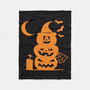 Gestapelde pomkins Halloween Fleece Deken