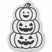 Gestapelde pompoendoodle sticker (Voorkant)