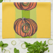 Gestapelde pompoenen keukenhanddoek BOO (Gevouwen)