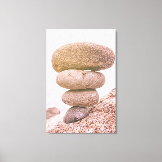 Gestapelde Rocks Canvas Afdruk (Voorkant)