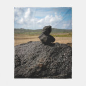 Gestapelde Rocks Fleece Deken (Voorkant)