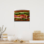 Gestapelde sandwich poster (Keuken)