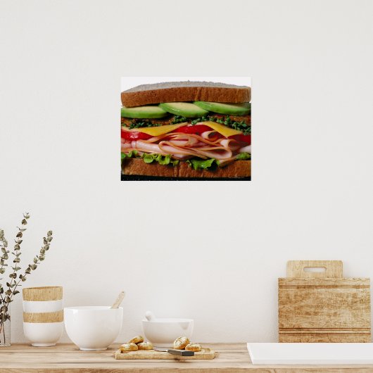 Gestapelde sandwich poster (Keuken)