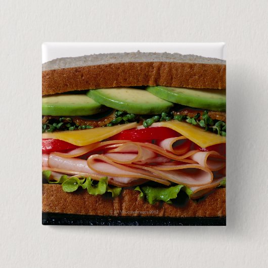 Gestapelde sandwich vierkante button 5,1 cm (Voorkant)