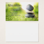 Gestapelde Stenen in Grass Visitekaartje (Voorkant /achterkant)