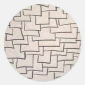 Gestapelde Tegels Ronde Sticker (Voorkant)