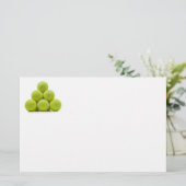 Gestapelde Tennis Balls Briefpapier (Staand voorkant)