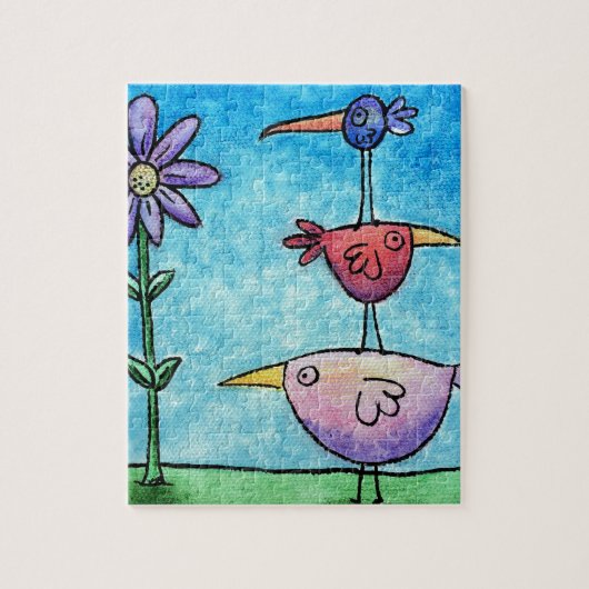 Gestapelde Vogels Legpuzzel (Verticaal)