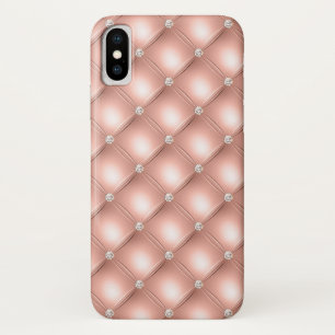 Gesteende Diamant Glanzend Roze Goud Roze Luxe iPhone X Hoesje