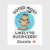 Gestemd met het meest waarschijnlijk om Funny Vacu Sticker (Vel)