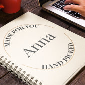 Gestempeld en gecentreerd notitieboek