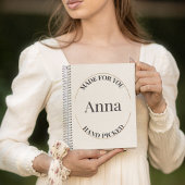 Gestempeld en gecentreerd notitieboek