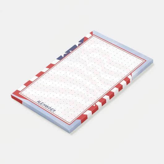 Gestempeld rooster Patriottische Amerikaanse vlag Post-it® Notes (Schuin)