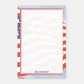 Gestempeld rooster Patriottische Amerikaanse vlag Post-it® Notes (Voorkant)
