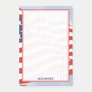 Gestempeld rooster Patriottische Amerikaanse vlag Post-it® Notes