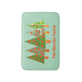 Gestempelde Kerstmis dennenbos gepersonaliseerde n Badmat (Voorkant Verticaal)