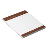 Gestencilde goudprint bruin notitieblok (Schuin)