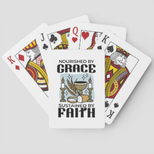 Gesterkt door genade, in stand gehouden door geloo pokerkaarten