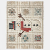Gesteurd Patroon van Sneeuwman Fleece Deken (Voorkant)
