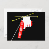 gestikt gebreid Pistool Briefkaart (Voorkant / Achterkant)