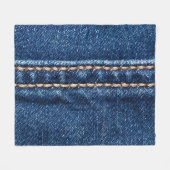 Gestikte denim: close-up jeans textuur. fleece deken (Voorkant (Horizontaal))