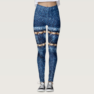 Gestikte denim: close-up jeans textuur. leggings