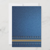 gestikte denim rits jeans bruiloft uitnodiging (Achterkant)